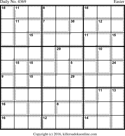 Killer Sudoku for 12/4/2017