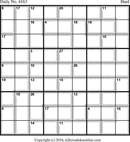 Killer Sudoku for 5/12/2017