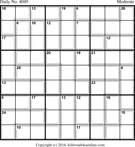 Killer Sudoku for 1/18/2017