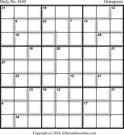 Killer Sudoku for 4/23/2017
