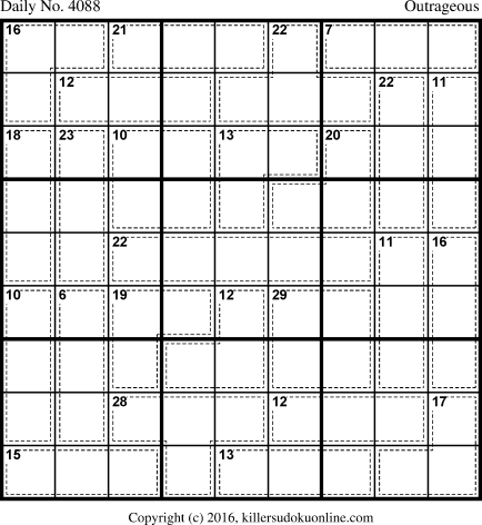 Killer Sudoku for 2/26/2017
