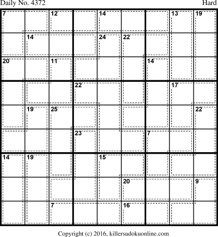 Killer Sudoku for 12/7/2017
