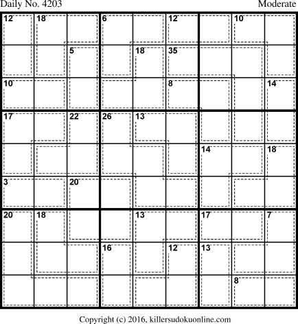 Killer Sudoku for 6/21/2017