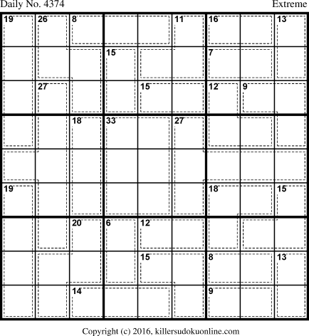 Killer Sudoku for 12/9/2017