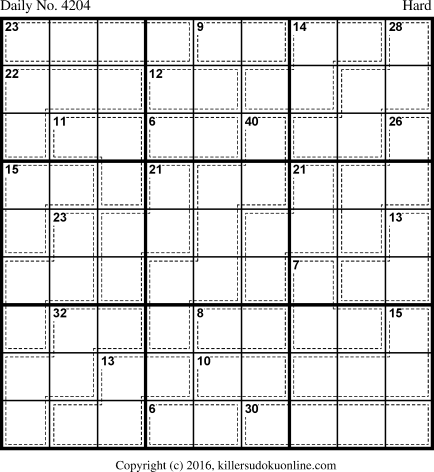 Killer Sudoku for 6/22/2017