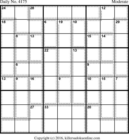 Killer Sudoku for 5/24/2017