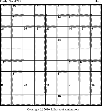 Killer Sudoku for 6/30/2017