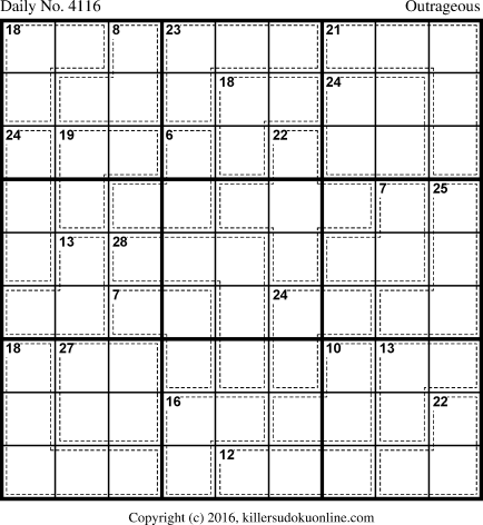 Killer Sudoku for 3/26/2017
