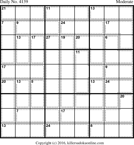 Killer Sudoku for 4/18/2017