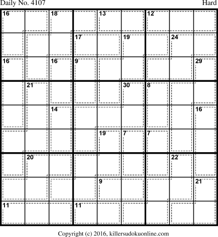 Killer Sudoku for 3/17/2017