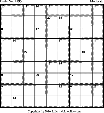 Killer Sudoku for 6/13/2017