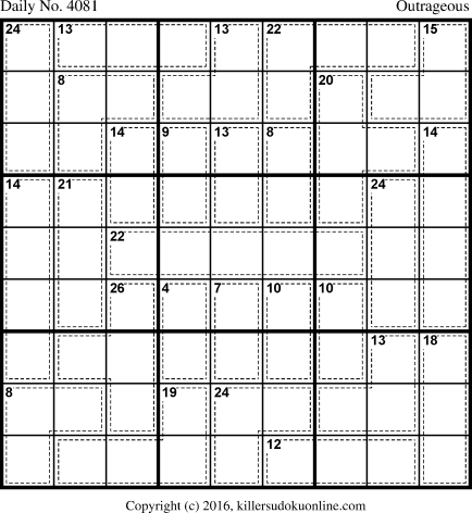 Killer Sudoku for 2/19/2017