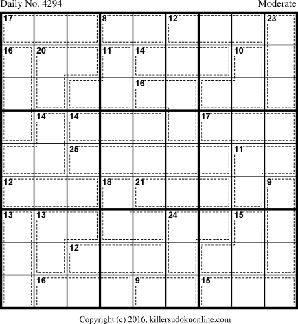 Killer Sudoku for 9/20/2017