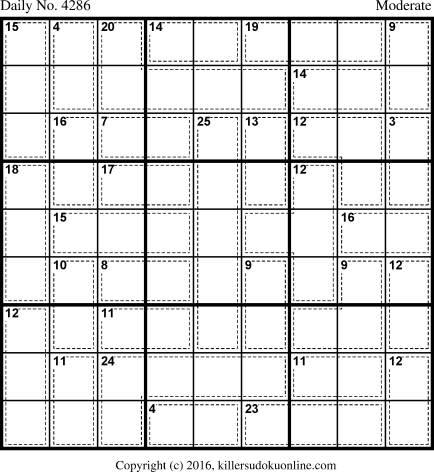 Killer Sudoku for 9/12/2017