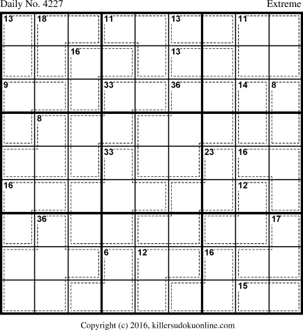 Killer Sudoku for 7/15/2017