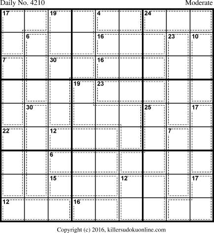 Killer Sudoku for 6/28/2017