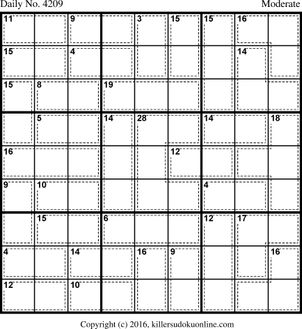 Killer Sudoku for 6/27/2017