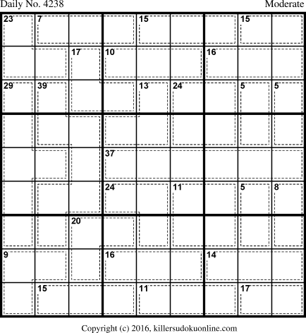 Killer Sudoku for 7/26/2017
