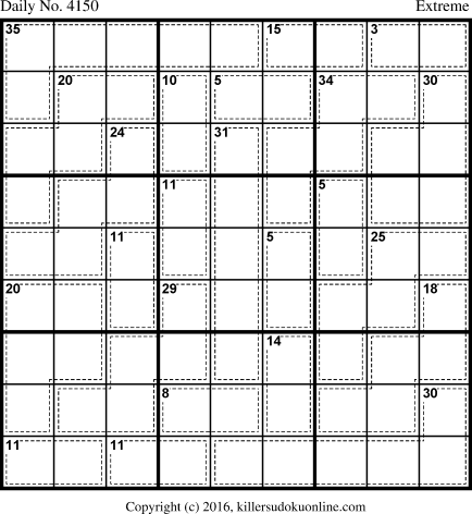Killer Sudoku for 4/29/2017