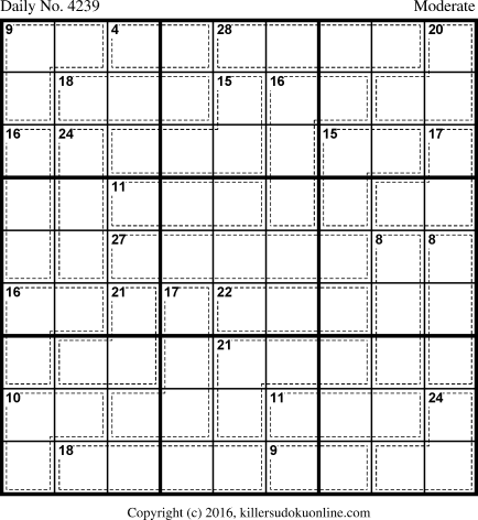 Killer Sudoku for 7/27/2017