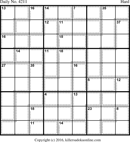 Killer Sudoku for 6/29/2017
