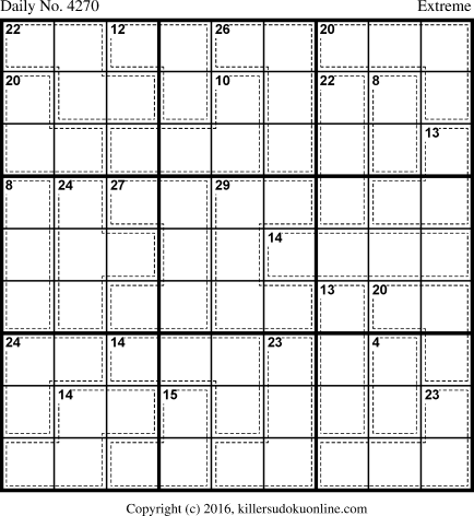 Killer Sudoku for 8/27/2017