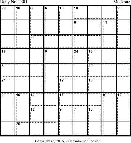 Killer Sudoku for 9/27/2017