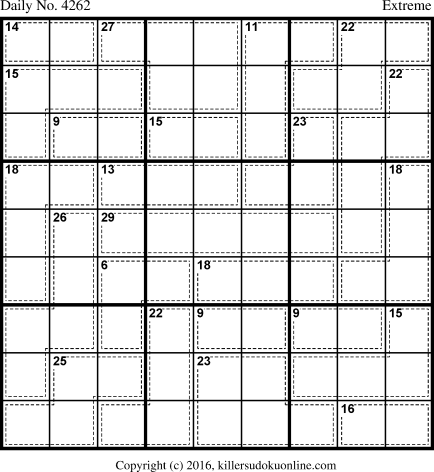 Killer Sudoku for 8/19/2017