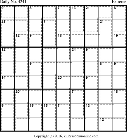 Killer Sudoku for 7/29/2017