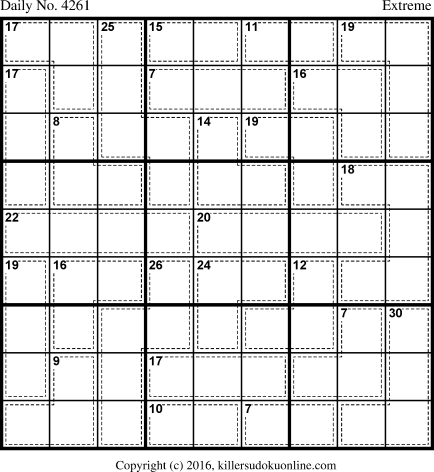 Killer Sudoku for 8/18/2017