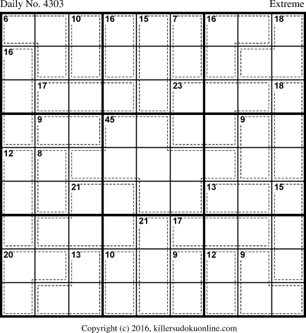 Killer Sudoku for 9/29/2017