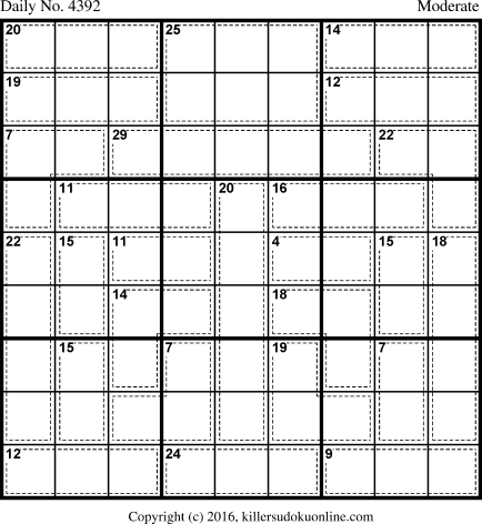 Killer Sudoku for 12/27/2017