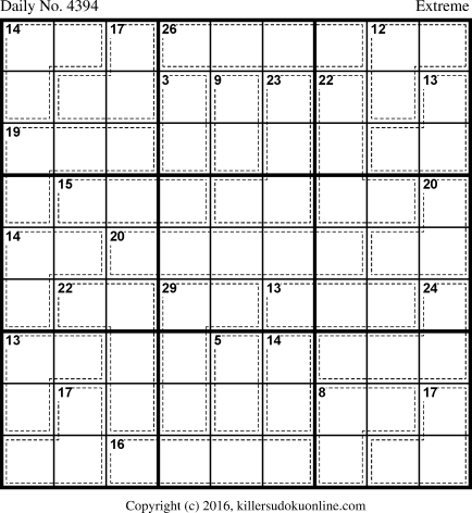 Killer Sudoku for 12/29/2017