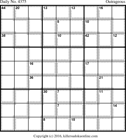 Killer Sudoku for 12/10/2017