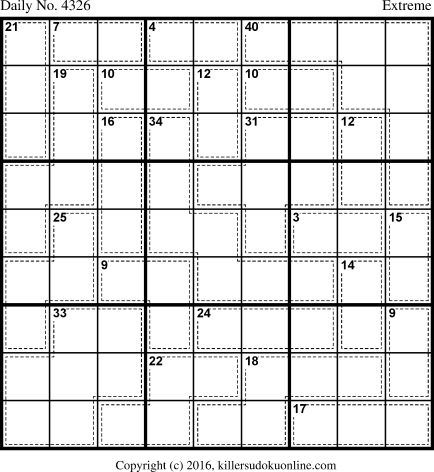 Killer Sudoku for 10/22/2017