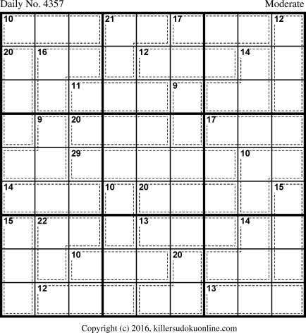 Killer Sudoku for 11/22/2017