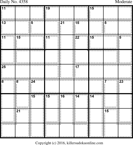 Killer Sudoku for 11/23/2017