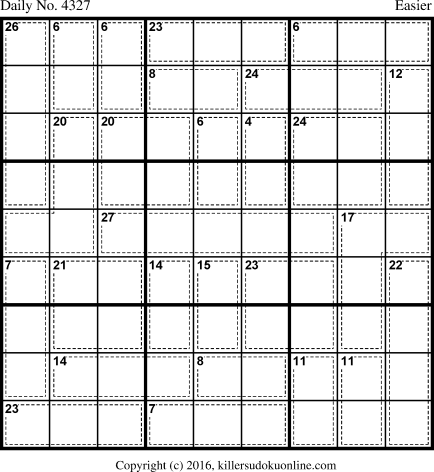 Killer Sudoku for 10/23/2017