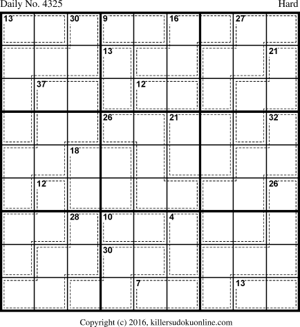 Killer Sudoku for 10/21/2017