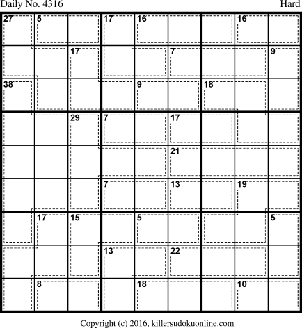 Killer Sudoku for 10/12/2017