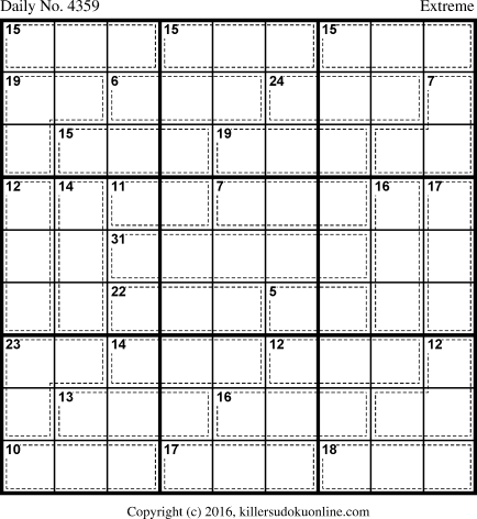 Killer Sudoku for 11/24/2017
