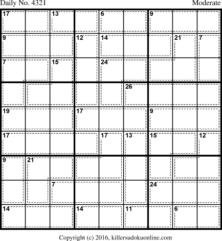 Killer Sudoku for 10/17/2017
