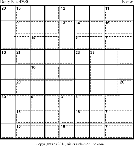 Killer Sudoku for 12/25/2017