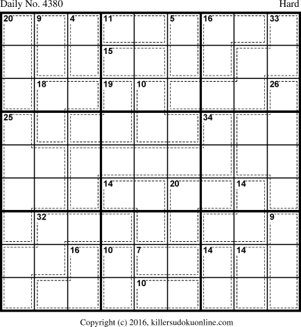 Killer Sudoku for 12/15/2017