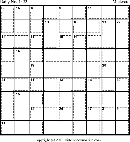 Killer Sudoku for 10/18/2017