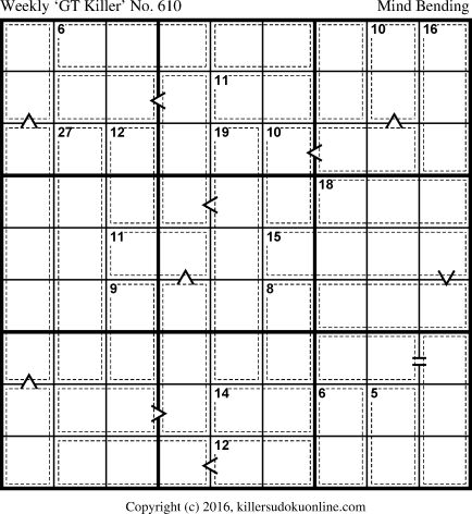 Killer Sudoku for 12/18/2017
