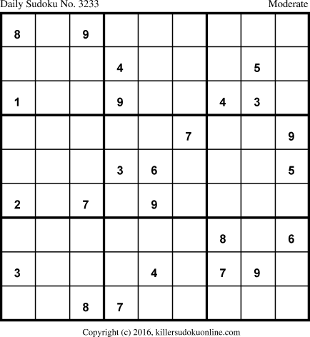 Killer Sudoku for 1/8/2017