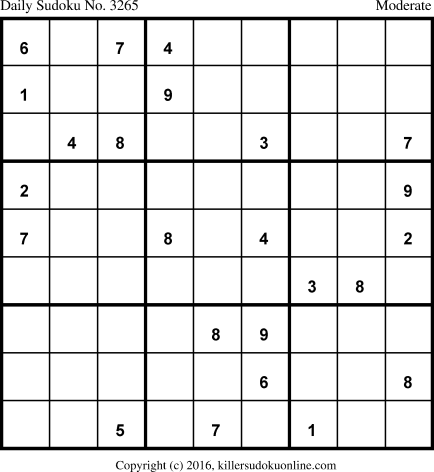 Killer Sudoku for 2/9/2017
