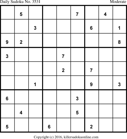 Killer Sudoku for 11/2/2017