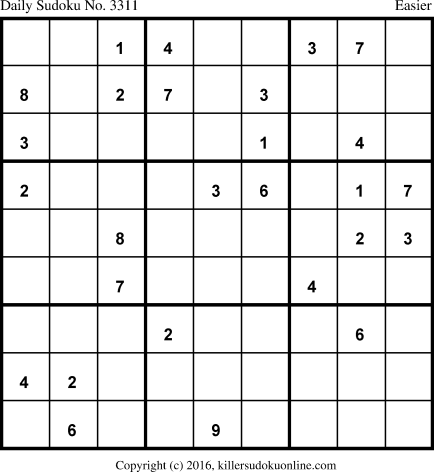 Killer Sudoku for 3/27/2017